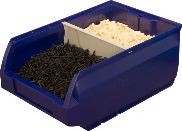 Ящик (лоток) пластиковый сплошной, 350x230x150 мм, 12.08 л, синий [5003]