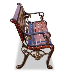 Скамейка чугунная «Гефест» 0,8 м (кресло)