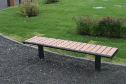 Скамейка стальная «Поло» без спинки 1,2 м