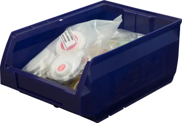 Ящик (лоток) пластиковый сплошной, 350x230x150 мм, 12.08 л, красный [5003]