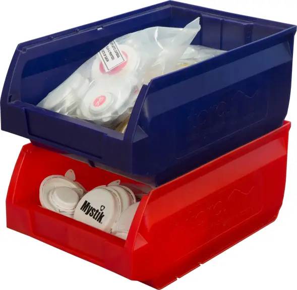 Ящик (лоток) пластиковый сплошной, 350x230x150 мм, 12.08 л, красный [5003]