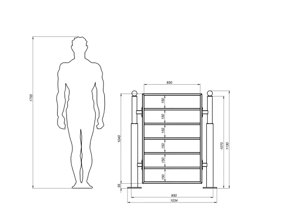 Указатель стальной низкий арт. 387