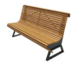 Скамейка стальная «Аллегория» 0,6 м (кресло)