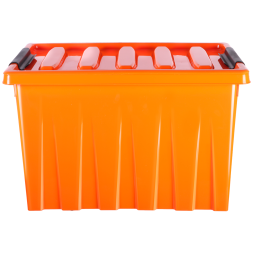 Контейнер с крышкой и клипсами Rox Box Original, 70 л, 580x390x360 мм, оранжевый [070-00.12]