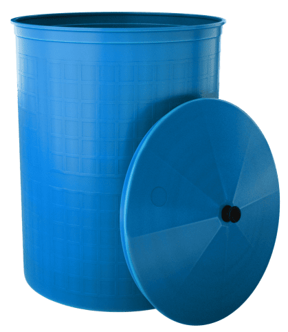 Бочка пластиковая садовая для дождевой воды и полива, 150л, голубой [360]
