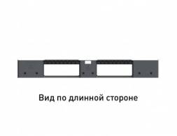 Паллет (поддон) пластиковый усиленный перфорированный на 3-х полозьях, 1200х1000х150 мм, серый [02.114.91.PEF.T20X]