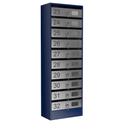 Почтовый ящик на 10 квартир серия Эталон с окошком [11998]