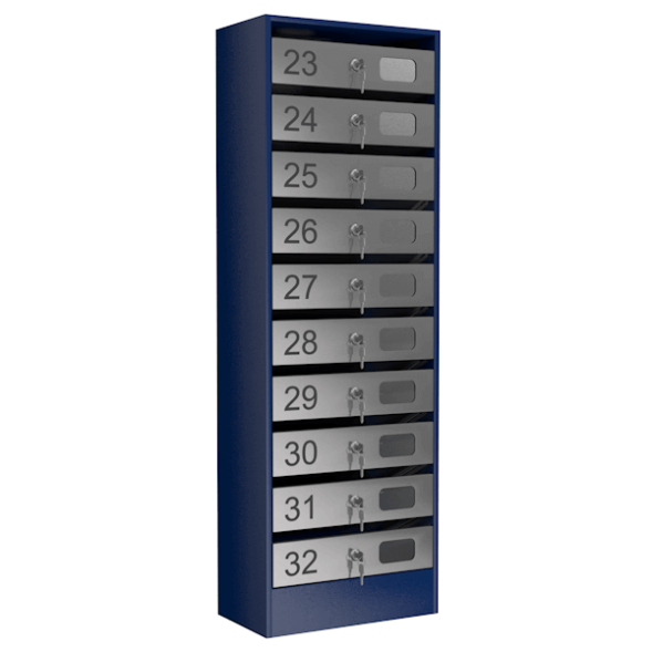 Почтовый ящик на 10 квартир серия Эталон с окошком [11999]