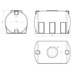 Емкость горизонтальная 1000л Усиленная