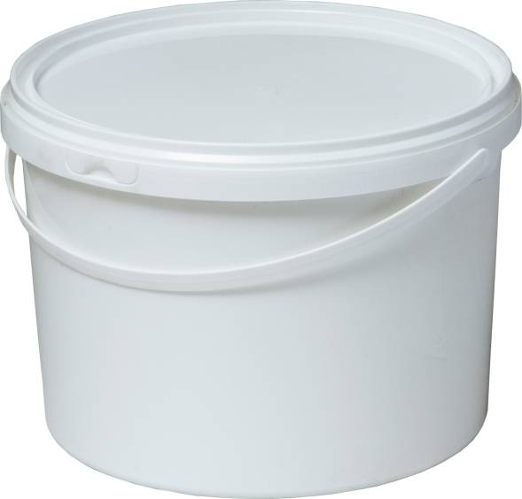 Ведро пластиковое с крышкой, 5 л, белый [5105]