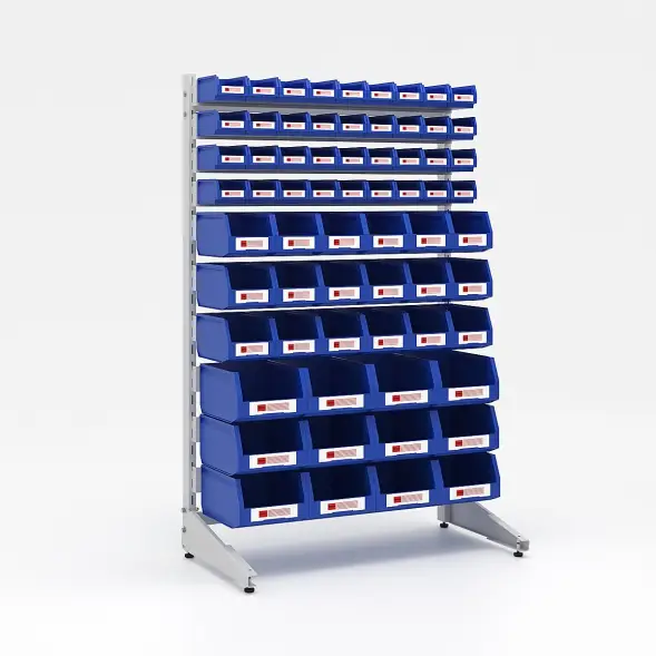 Стеллаж односторонний L1500 №26 (1425х940х500) светло-серый