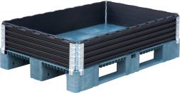 Усиленная складная паллетная рама (евроборт), 1200х800х200 мм, серый