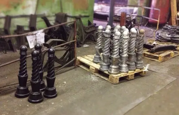 Чугунный тротуарный столбик М1