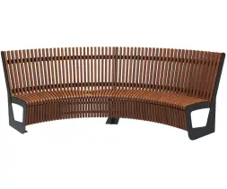 Скамейка стальная полукруглая «Авиньон» 1560 мм