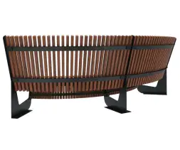 Скамейка стальная полукруглая «Авиньон» 1560 мм