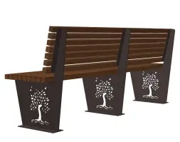 Диван парковый с фигурной резкой «Флоренция»