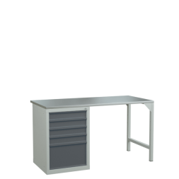 Верстак 1500 с тумбой с выдвижными ящиками [17302]