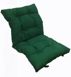 Матрас для скамеек из хлопка с пуговицами Синий (П)