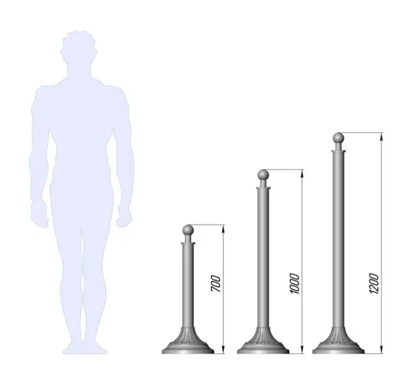 Тротуарный столбик «Эконом» 1200 мм