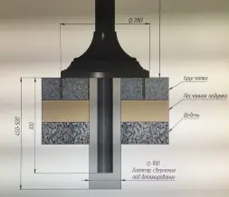 Тротуарный столбик «Эконом» 1200 мм