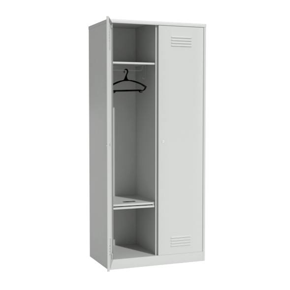 Шкаф для одежды двухстворчатый с откидной скамьей [12803]