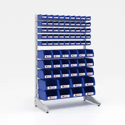 Стеллаж односторонний L1500 №29 (1425х940х500) светло-серый