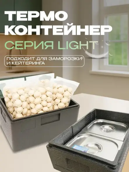 Термоконтейнер TERMOBOX Облегченный Light, 32 л, 600х400х240 мм, 30кг/м3