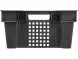 Ящик пластиковый перфорированный, 600x400x200 мм, 48 л, черный [102]