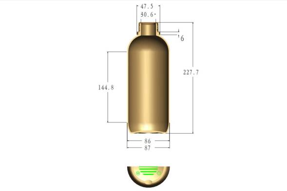 Флакон пластиковый круглый (PP), 1000 мл