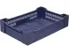 Ящик пластиковый перфорированный, 600x400x135 мм, 32,4 л, синий [119]