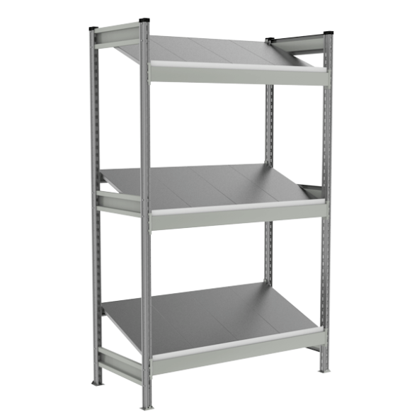 Стеллаж металлический СТ-023 2000x1200x585 с наклонными полками [13709]