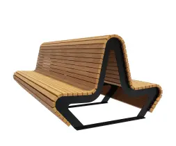 Скамейка стальная «Парк М. Горького» двухсторонняя 3,0 м