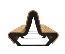 Скамейка стальная «Парк М. Горького» двухсторонняя 3,0 м