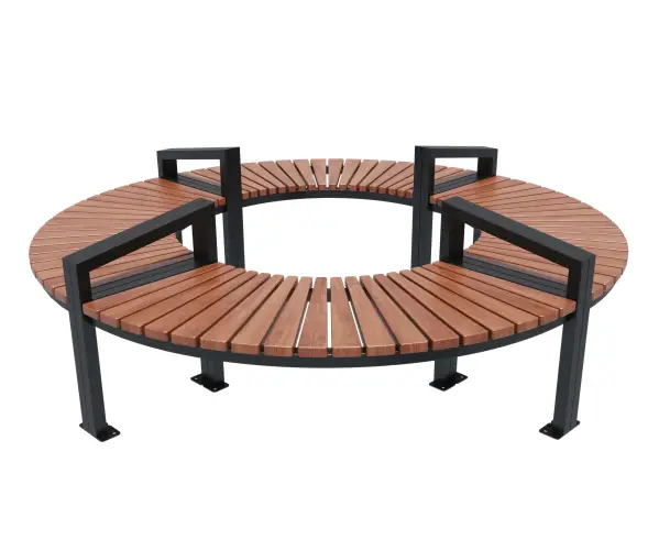 Скамейка стальная «Квадрант» без спинки Стандарт 1050 мм