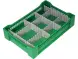 Ящик пластиковый перфорированный, 600x400x135 мм, 32,4 л, зеленый [120]