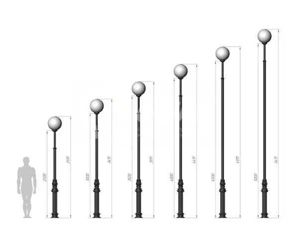 Фонарный столб А-03 со светильником 2,911 м