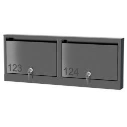 Ящик почтовый из нержавеющей стали серии Слим 1x2 [11712]