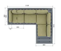 Диван угловой «Лаундж пад» (1,5/4/5/1/0)