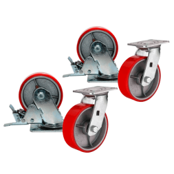 Комплект большегрузных полиуретановых колес 200 мм [10213]