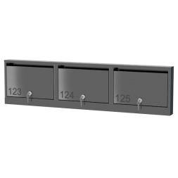 Ящик почтовый из нержавеющей стали серии Слим 1x3 [11713]