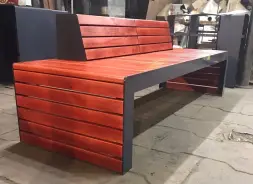 Скамейка стальная «Ладья» со спинкой