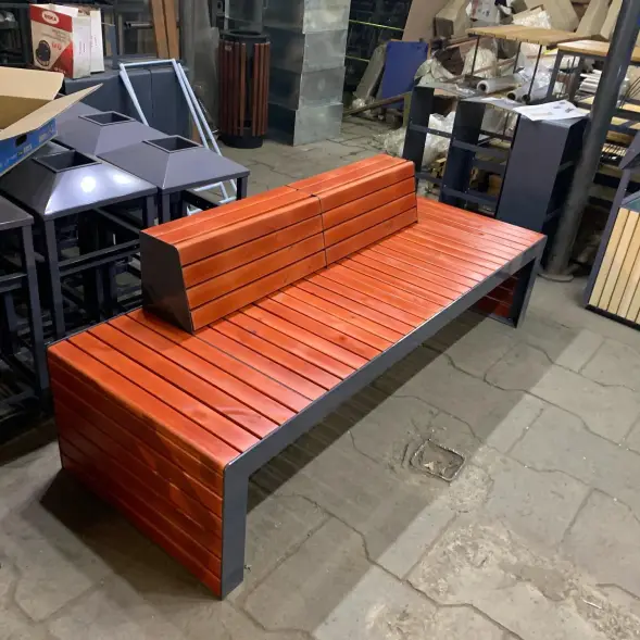 Скамейка стальная «Ладья» со спинкой