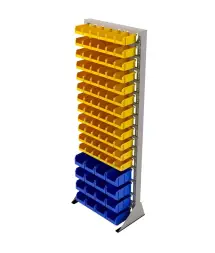 Стойка Стелла-техник односторонняя D1-12-04-00 с ящиками, 2020х735 мм