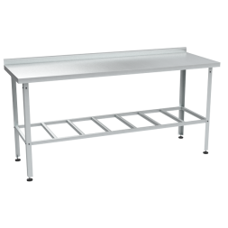 Металлический стол из нержавейки с бортом [15316]