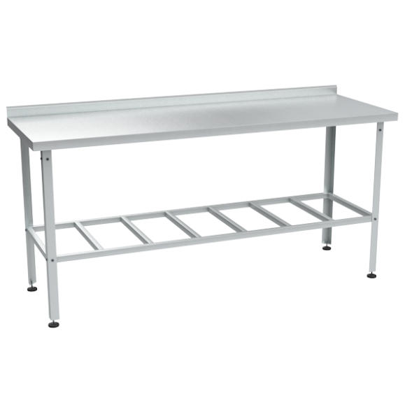 Металлический стол из нержавейки с бортом [15316]