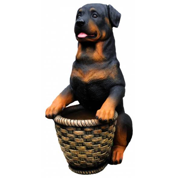 Фигурка Ротвейлер с корзиной