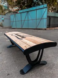 Скамейка стальная «Химки» без спинки