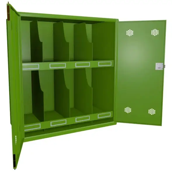 Антресоль для хранения 8 противогазов и СИЗ 800x730x400 мм Зеленый
