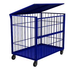 Сетчатый шкаф (контейнер) на колесах для склада КТМ 6 [10418]