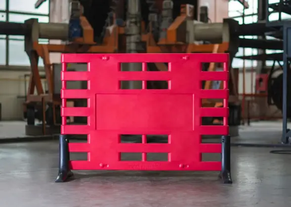 Ограждение барьерное «ARGO» с пластиковыми опорами желтый